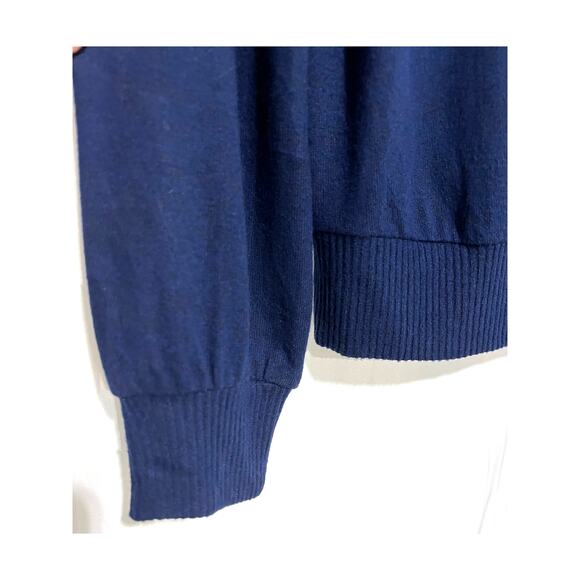 FORTUNE + IVY Sweater Pullover Zip Mock Neck Navy Women's Size XLarge New - Picture 10 of 13